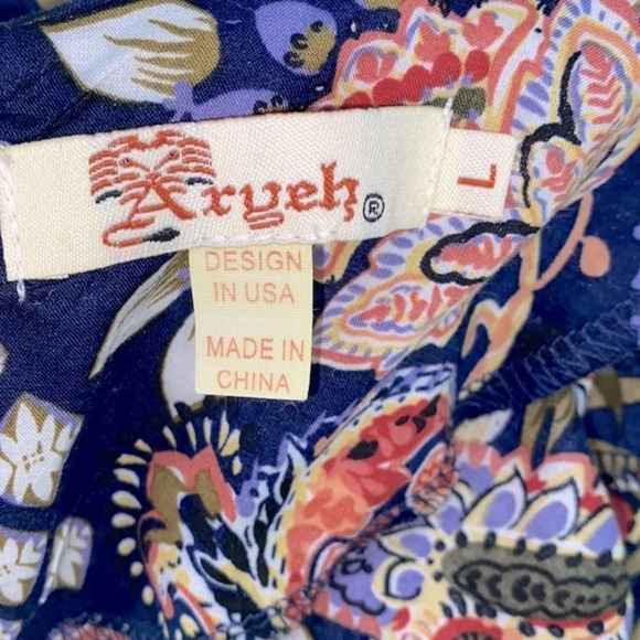 Aryeh blue floral boho romper size large - Picture 5 of 9